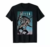 20th Century Fox Alien Xenomorph T-Shirt für Erwachsene, Unisex, Schwarz, S, Kurzarm, Klassische Passform, Retro, Horror, Halloween