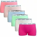 Libella® Panties Boxershorts Damen 6er Pack Hipsters Unterhose Unterwäsche Set Baumwolle Hipster Damen Höschen Unterwäsche Frauen,Atmungsaktiv Bequeme Unterwäsche Mehrpack 3429UN3-M-6