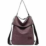 Travistar Damen Canvas Schultertasche Rucksack Groß Handtasche Vintage Damen umhängetasche Anti Diebstahl Tasche Damen Hobo Tasche für Alltag Büro Schule Ausflug Einkauf