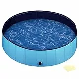 Fudajo Hundepool 120 x 30 cm rutschfestes Hundeplanschbecken, Hundeschwimmbad faltbar aus PVC, Hundebadewanne mit verstärkten Kanten, tragbarer Pool für Hunde