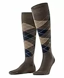Burlington Herren Kniestrümpfe Manchester M Kh Baumwolle lang gemustert 1 Paar, Braun Chocolate 5043, 40-46