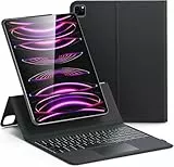 ESR iPad-Tastatur Hülle für iPad Pro 12,9 Zoll (6./5./4./3. Generation), voll Verstellbarer Ständer, magnetisch abnehmbare Hülle, vollständig Verstellbarer Ständer im Hoch- und Querformat, Schwar