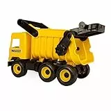 Wader 32121 - Middle Truck Kipper mit arretierbarer Mulde, Mehrfarbig, Spielzeugauto ab 12 Monaten, ca. 38 cm, kreatives Spielen