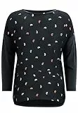 Tamaris Damen Bargen T-Shirt, Black Beauty Mini Paisley AOP, L EU