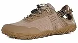 Gaatpot Barfußschuhe Leicht Traillaufschuhe mit Breiter Zehenbox und Zero-Drop Solhefür Damen Herren,Khaki,EU38