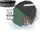 Planenfux® Poolabdeckung rund 450 cm (Für Ø 420-460 cm) | 2-in-1 Poolplane aus 200g/m² PE Material | UV-resistente Pool Solarplane für Sommer & Winter Abdeckung | Ø 520 cm Rundpool Abdeckplane