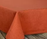 BEAUTEX fleckenabweisende und bügelfreie Tischdecke - Tischtuch mit Lotuseffekt - Tischwäsche in Leinenoptik, Eckig 130x220 cm, Terracotta