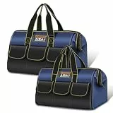AIRAJ Werkzeugtasche, 2er-Pack, 40,6 cm und 45,7 cm, tragbare Werkzeug-Aufbewahrungstasche, breite Öffnung, Werkzeugtaschen für Damen und Herren, kleine Werkzeugtasche, Werkzeug-Organizer für