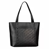 TOM TAILOR Wendi Damen Shopper Umhängetasche Reißverschluss Groß Schwarz