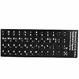 Koreanischer Tastaturaufkleber, Ersatz-Tastaturaufkleber PVC-Tastaturtastenaufkleber, Geeignet für Alle 10-Zoll- Bis 17-Zoll-Laptoptastaturen, Desktop-PC-Tastaturen, 1 Blatt