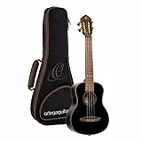 Ortega Guitars Tenor Ukulele Akustisch – Onyx Series – Inklusive Gigbag – Fichte, Mahagoni, Schwarz (RUOX-TE)