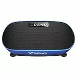 MERACH Vibrationsplatte, Leistungsstarke Vibrationsplattform für Ganzkörpertraining, Muskelaufbau und -formung, Automatische Geschwindigkeitsregelung, Eingebauter Bluetooth-Lautsprecher (Blau)
