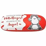 Sheepworld Brillenetui mit Motiv 'Augen' | Hartschalen-Etui, 17,5 cm x 6 cm, Rot | Geschenk, Geburtstag, lustiges Geschenk | 47964