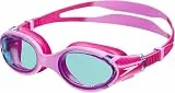 Speedo Unisex Kinder Biofuse 2.0 Schwimmbrille | Patentierte einfache Anpassung | Anti-Beschlag | Wasserdicht | Verbesserte Passform | Verbesserter Komfort Flamingo Pink/Electric Pink/Blue One Size