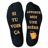 Rocking Socks Bier Socken Französisch apporte-moi und biere lustiges Weichnnachtsgeschenk für Männer