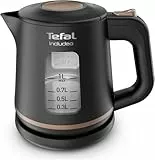 Tefal KI5338 Includeo Wasserkocher, Fassungsvermögen 1 L, Anti-Rutsch-Griff, einfach abzulesende Wasserstandsanzeige, 360°-Drehsockel, herausnehmbarer Filter, 2400 W, 23.3 x 16.6 x 20 cm