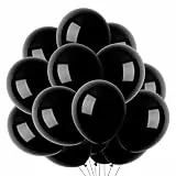50 Stück Schwarze Luftballons 12 Zoll für Hochzeit Geburtstag Einschulung Weihnachten Kommunion Party Deko