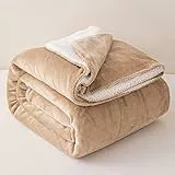 EDS Sherpa Doppelseitige Decke Flauschiger Stoff Extra Weich Fleece Sherpa Bettüberwurf Flauschig und Verbessert Schlaf Nerz 150 x 200 cm