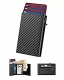 dwnkove Kartenetui Herren, Slim Wallet mit Münzfach & RFID Schutz & ID-Fenster, Pop-Up Smart Wallets for Men, Leder Portmonee Geldbeutel kartenetui für Karten, Kreditkartenetui Herren Fahrrad (BMR-01