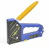 REGUR 45 Handtacker - 4-in-1 Multifunktions-Tacker verarbeitet Feindraht-Klammern, Bogen-Klammern, Tackernägel und Pins zur Befestigung von Zier-Leisten, Kabeln, Stoffen u.v.m.