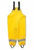 Sterntaler Regenhose ungefüttert uni - Kinder Regenhose wasserdicht - Unisex Matsch- und Buddelhose mit verschweißten Nähten und elastischen Hosenträgern - Regenbekleidung - mattgelb, Größe 122