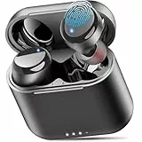 TOZO T6 Kopfhörer Kabellos Bluetooth 5.3 Bluetooth Kopfhörer, In Ear Kopfhörer 50 Std Akkulaufzeit mit Ladeetui, IPX8 Wasserdicht Kabellose Kopfhörer, Premium Tiefer Bass Sportkopfhörer - Schwarz