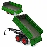 JAMARA 423284 Kipper dunkel-grün für RC-Traktor 1:16 - Landwirtschaft Zubehoer, Landwirtschaft, Anbaugerät, Geschenk für Kinder, RC Plug, Ladefläche hoch/runter mit RC