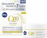 NIVEA Q10 Anti-Falten POWER Extra Straffende Tagespflege LSF 15, Gesichtspflege mildert und beugt Falten vor, straffende Tagescreme mit purem Q10, Kreatin & Hyaluronsäure (50 ml)