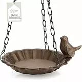 wildlife home Vogeltränke hängend I Vogelfutterspender zum Aufhängen frostsicher aus Gusseisen für Garten & Balkon I Vogelbad, Vogelfutterstation für Vögel, Wildvögel