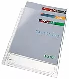 Leitz Standard Maxi Prospekthüllen-Set, 5 Stück, A4 Format, Ausdehnbar, Kapazität für 200 Blatt, 0,17 mm PVC-Weichfolie, Obere Öffnung, 47563003