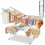 Innotic Wäscheständer ausziehbar mit 4 Flügeln Wäscheständer Klappbar Flügelwäscheständer mit großem Platz zum, Stabiler Wäscheturm fur Innen und draußen