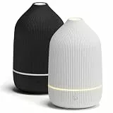 SALUBRITO Aroma Diffuser 2er-Pack, Weiß und Schwarz Diffusor für ätherische Öle, Ultraschall Aromatherapie Diffuser, 100ml Klein Diffuser für Zuhause Büro Yoga, Geschenk für Frauen