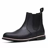 SL-Saint Herren Handgefertigte Klassische Chelsea-Stiefel Aus Echtem Rindsleder Slip On Mode (Schwarzes Lederfutter, Erwachsene, Herren, 47, Numerisch, EU Schuhgrößensystem, M)