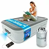 Huddle® Luxury Never Deflate Single-Luftbett mit patentierter Dual-Pump-SlumberGuard™-Premium-Technologie | Aufblasbare Matratze mit integrierter Pumpe | Bequeme aufblasbare Luftmatratze