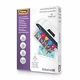 Fellowes Laminierfolien Laminiertaschen A4 ImageLast, 160 Mikron (2 x 80 Mikron), 100 Stück, transparent mit Ausrichtungshilfe, Optimal für Fotos und Informationshinweise mit optimalem Kontrast
