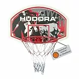 HUDORA Basketballkorb Set - Indoor & Outdoor Basketballkorb mit Brett - Basketball Korb inkl. Befestigungsmaterial zur Wandmontage - Basketballbrett & Korb für Erwachsene/Jugendliche & Kinder