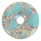 Supvox Jaspis-Anhänger 1 Stück 1.38 Zoll Donut Retro Diy Buddha Kettenanhänger Schmuckzubehör Für Dekoration Und Geschenk