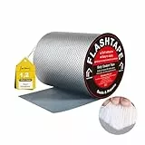 fowong Aluminum Wasserdichtes Klebeband 15cm(B) x5M(L) Butyl Dichtungsband Panzertape Alufolie Selbstklebend Dickes Reperaturband zum Abdichten und Befestigen im Pool Loch Rohr Wohnmobil Bad