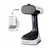 Russell Hobbs Dampfglätter [klappbar, platzsparende Kabelaufbewahrung] Steam & Fold (1500W, schnellaufheizend, inkl. Aufsatz für Stoffe, 3m langes Kabel, Reisebügeleisen) Bügeleisen 26740-56