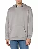 Dagi Men's Grey Hooded Long Sleeve Sweatshirt, Grey,M