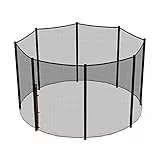 Ampel 24 Ersatz Sicherheitsnetz für Trampolin Ø 305 cm, Gartentrampolin Ersatznetz für 8 Stangen, Netz außenliegend, Ersatzteil reißfest, UV-beständig