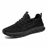 VGPSFN Laufschuhe Damen Sneaker Schuhe Sportschuhe Turnschuhe Straßenlaufschuhe Walkingschuhe Komfortabel Mesh Atmungsaktives Schuhe Schwarz 41