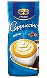 KRÜGER Family Cappuccino Classico, aromatisiertes Getränkepulver mit löslichem Bohnenkaffee, koffeinhaltig, 500 g Beutel