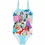 Get Trend Disney Princess Badeanzug Mädchen Schwimmanzug Vaiana Cinderella Rapunzel Ariel Mulan Badeanzüge für Mädchen (7-8 Jahre, Blau Princess)