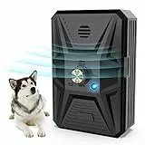 Antibell für Hunde, Ultraschall Hunde Anti Bellen Gerät, Antibell Gerät Hund Anti Bellgerät Bellenstopper Antibell für Hunde Hundebellen-Abschreckmittel Hunderindenstopper für Kleine Große (Schwarz)