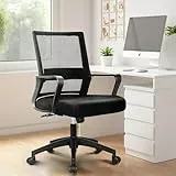 Future Warrior Ergonomischer Bürostuhl, Lendenwirbelstütze, höhenverstellbarer Chefsessel, Drehstuhl, Netzstuhl (Schwarz - Premium)