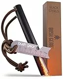 Bush Gear Feuerstahl Outdoor XXL - Extremer Funkenflug - Magnesium Feuerstarter Set - Bis zu 20.000x zünden - Feuerstein Kit für Survival, Camping und Bushcraft Abenteuer - Blacksteels Original