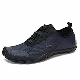 DANNTO Herren Aquaschuhe Wasserschuhe Badeschuhe Kinder Yoga Badeschuhe Strandschuhe Schnell Trocknend Surfschuhe Schwimmschuhe mit rutschfeste Sohlen Neoprenschuhe Barfuß Schuhe für Damen(Blau-K,40
