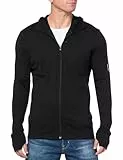 Icebreaker Herren Quantum Long Sleeve Wool Athletic Zip Up Hoodie Sweatshirt, Schwarz IV, L