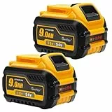 QUPERR 2 Stück Ersatzakku für Dewalt Akku 54V/18V mit hoher Kapazität (3000 mAh/9000 mAh) DCB609, DCB606, DCB547 und DCB548 – Kompatibel mit Dewalt 18V und 54V Elektrowerkzeugen